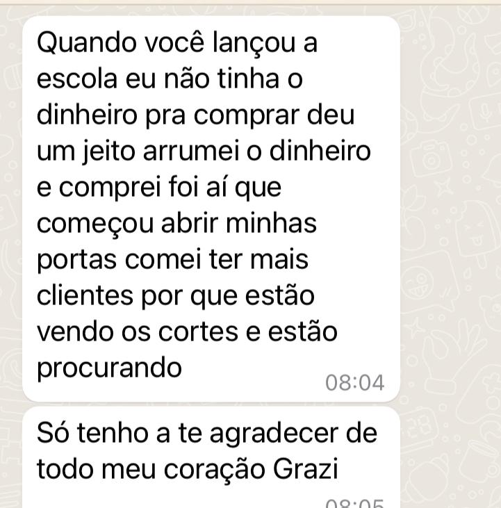 Mensagem real de aluna 4