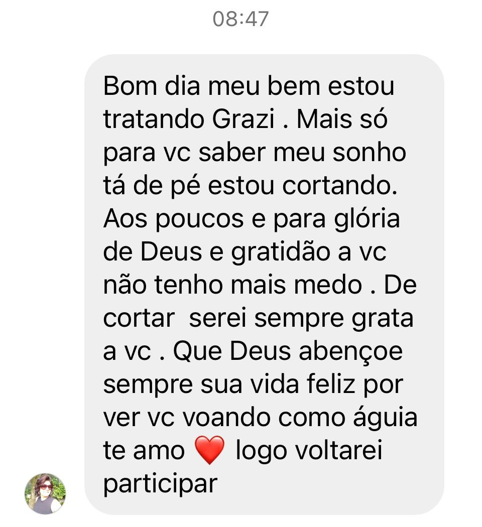 Mensagem real de aluna 3